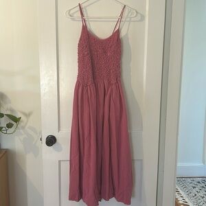 Free people maxi dress with adjustable tie size XS
